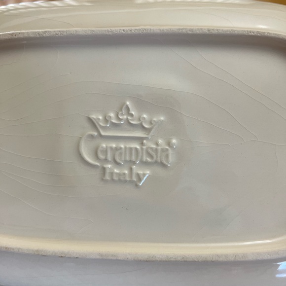 Lovely Erbe Aromatiche Ceramic Cheese Plate - Picture 4 of 12